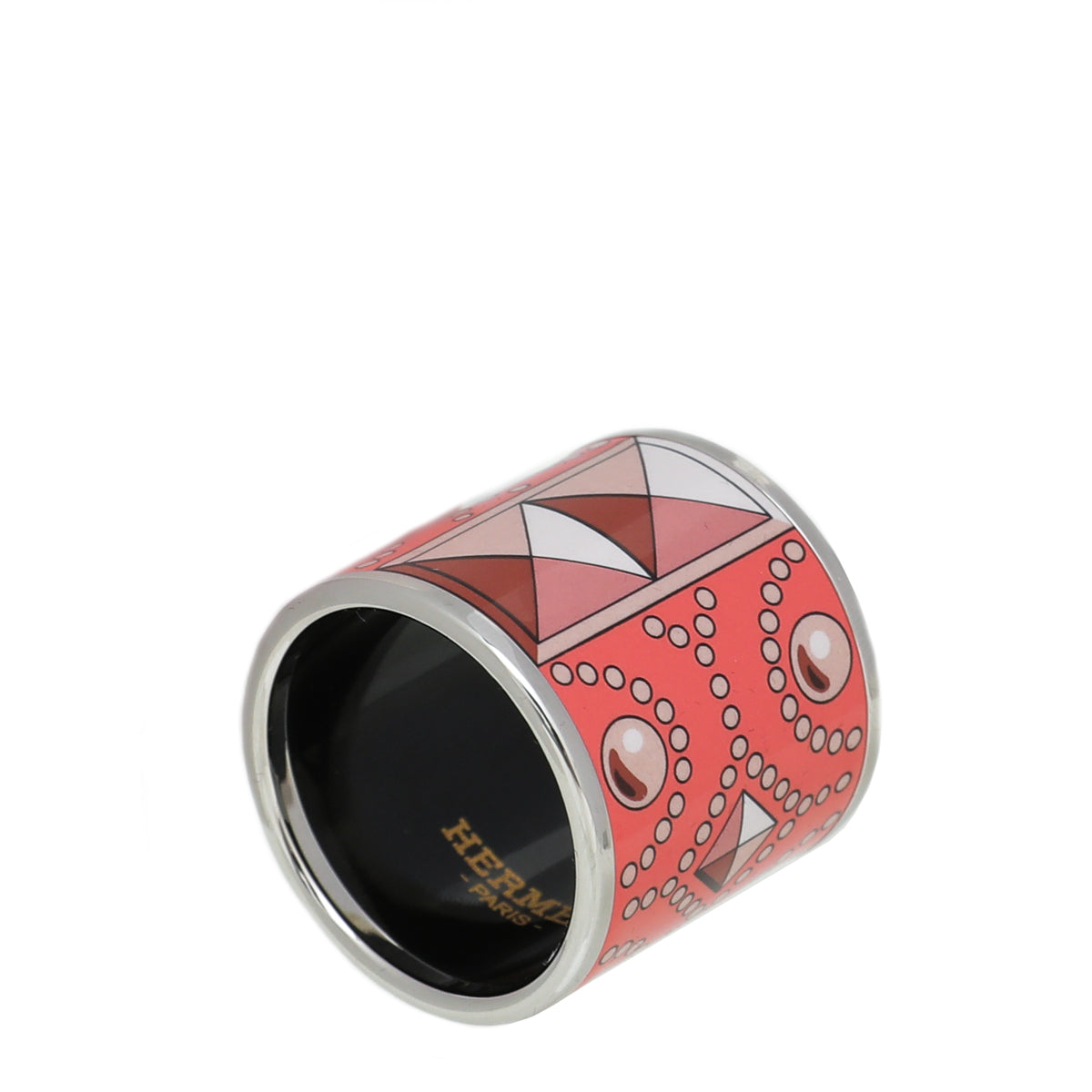 Hermes Multicolor Collier De Chiens Enamel Print Scarf Ring-Hermes-THE CLOSET