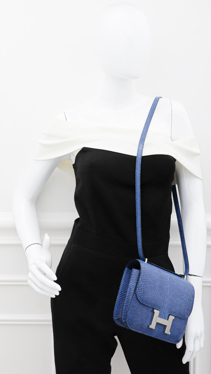 Hermes Bleu Saphir Lizard Constance III Mini Bag-Hermes-THE CLOSET
