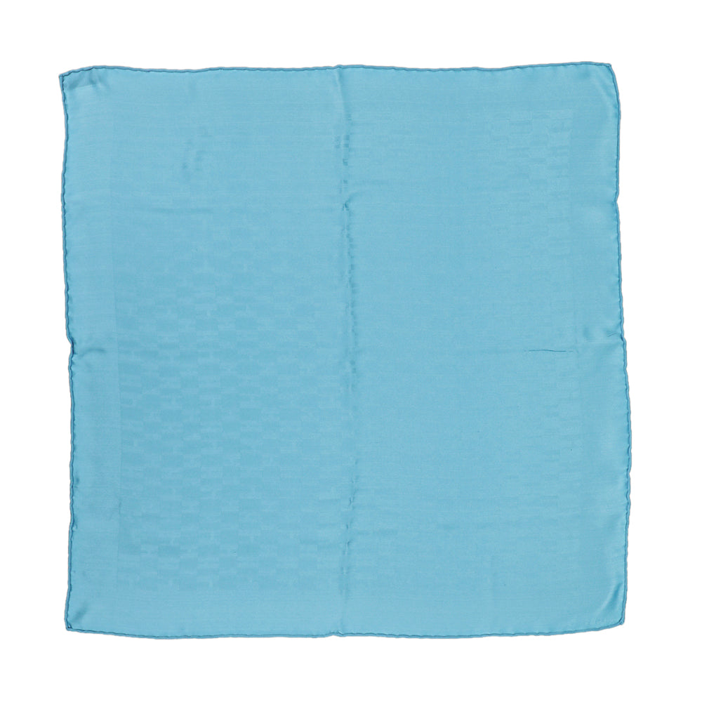 Hermes Turquoise H Logo Silk Square Scarf-Hermes-THE CLOSET