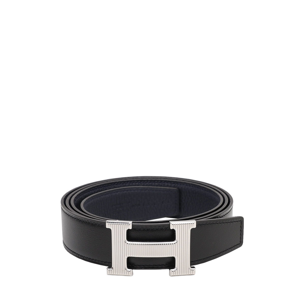 Hermes Bicolor H Strie Buckle Reversible Belt 32-Hermes-THE CLOSET