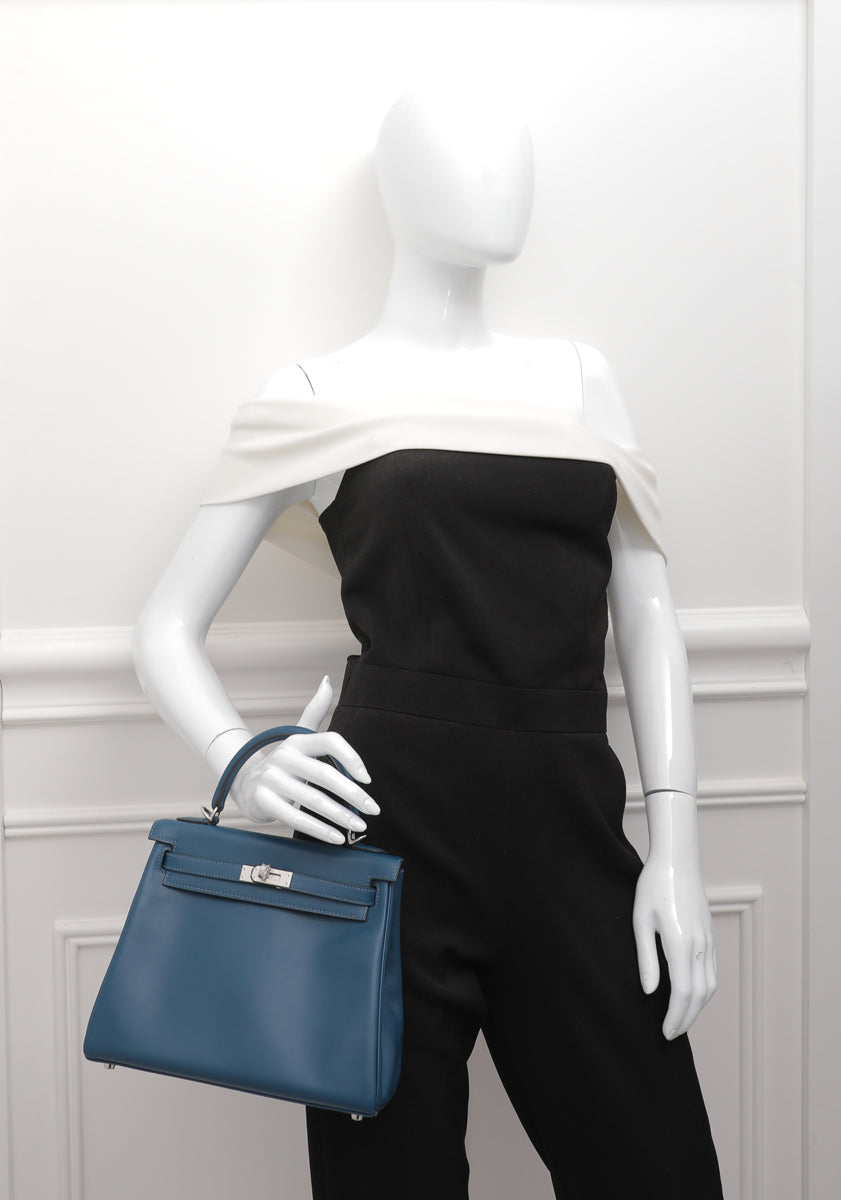Hermes Deep Blue Retourne Kelly 25 Bag-Hermes-THE CLOSET