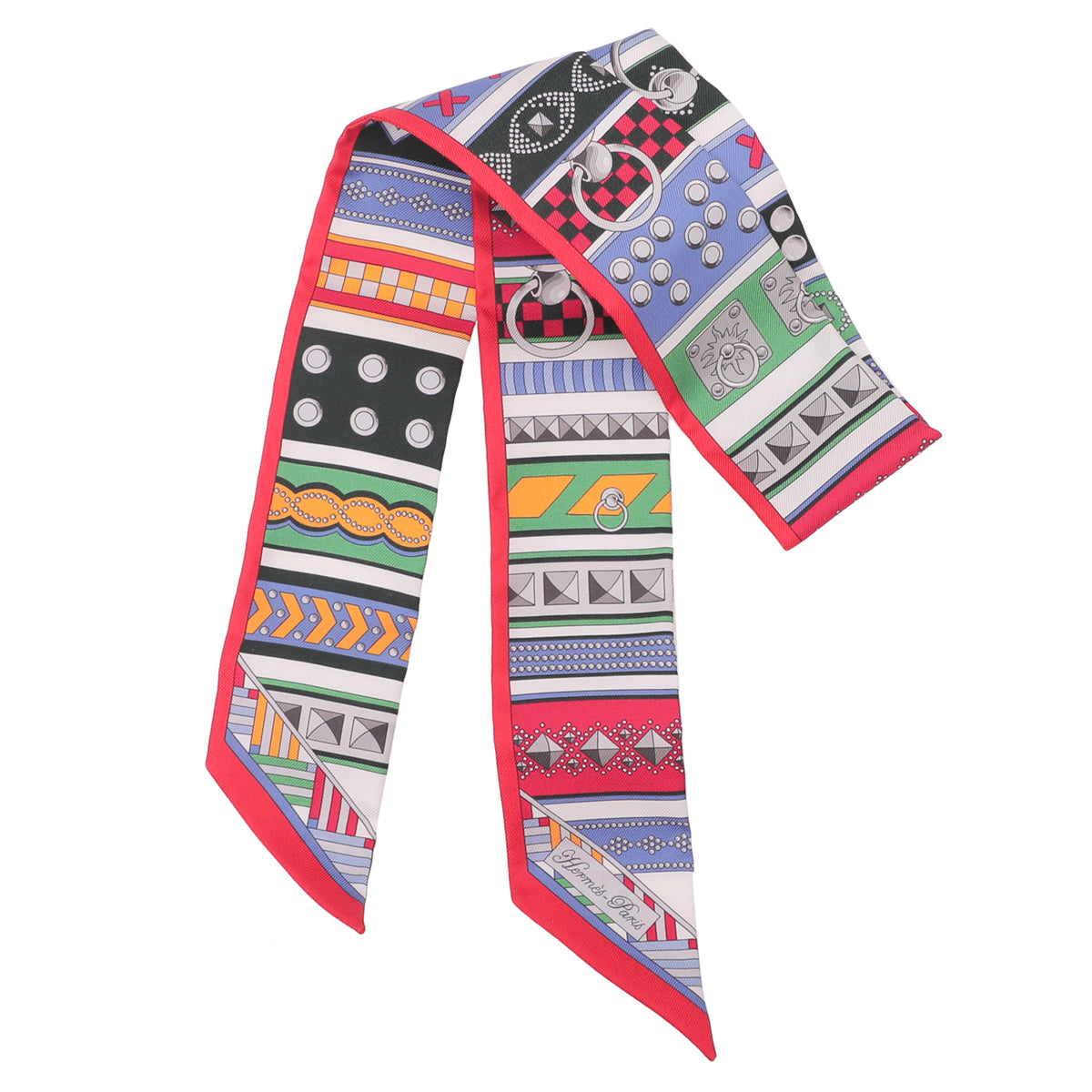 Hermes Multicolor Silk Twilly Scarf-Hermes-THE CLOSET