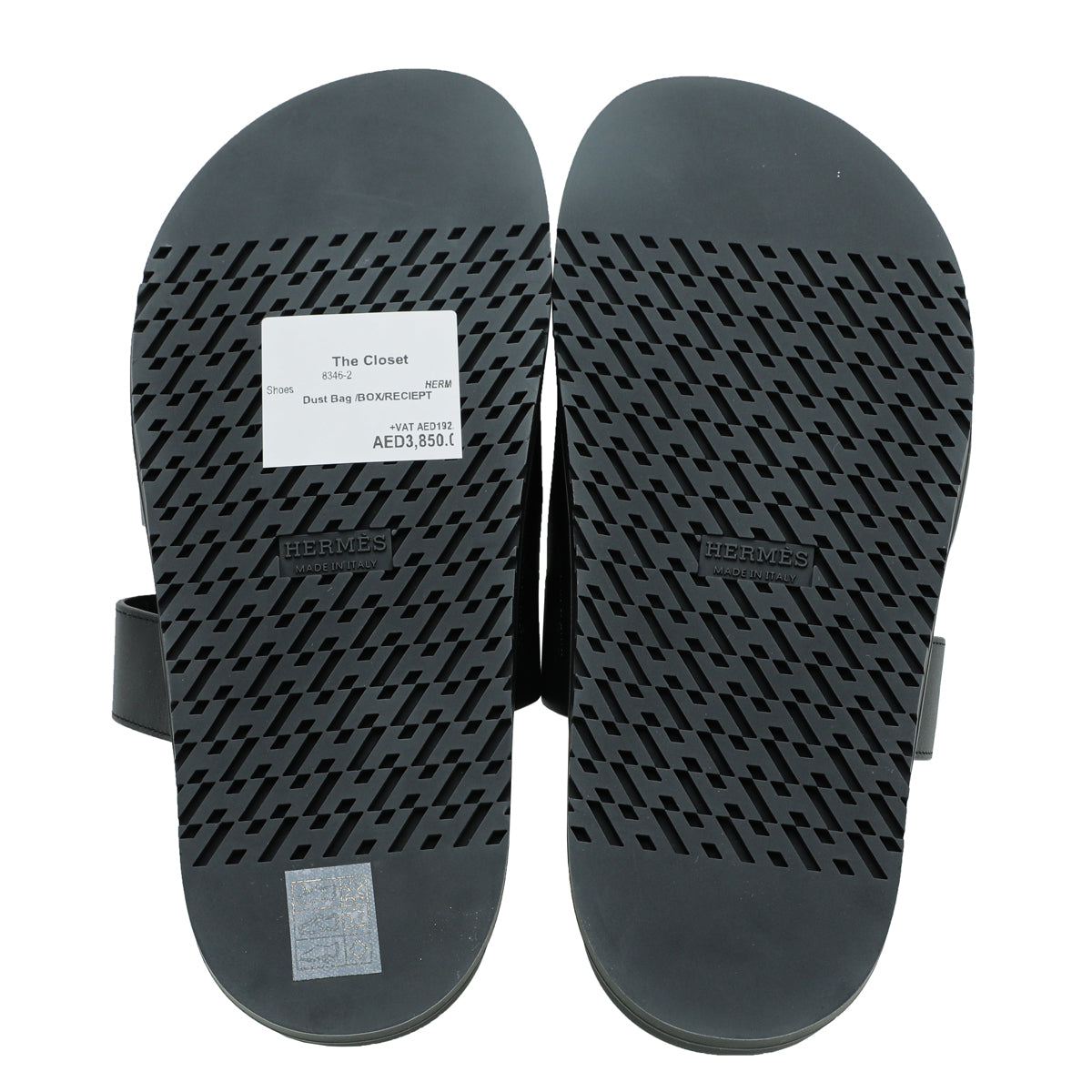 Hermes Noir Chypre Sandal 38.5-Hermes-THE CLOSET