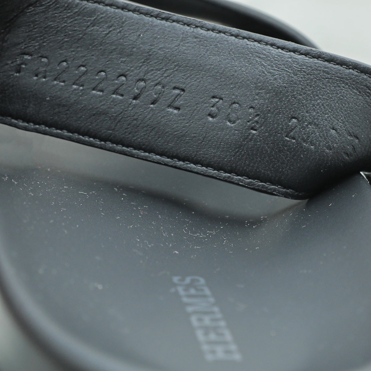 Hermes Noir Chypre Sandal 38.5-Hermes-THE CLOSET