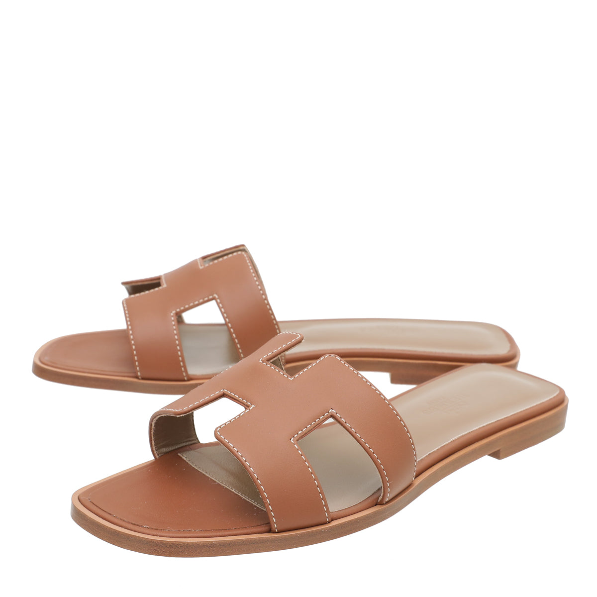 Hermes Gold Oran Box Sandals 36.5-Hermes-THE CLOSET