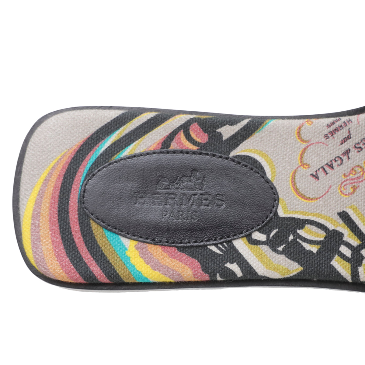 Hermes Noir Oran Suede Goatskin Studs Sandals 38.5-Hermes-THE CLOSET