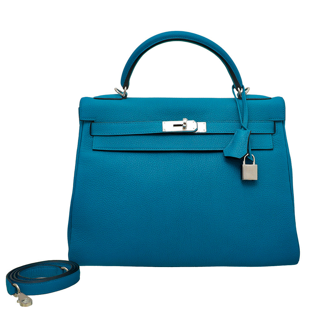 Hermes Cobalt Retourne Kelly 32 Bag-Hermes-THE CLOSET