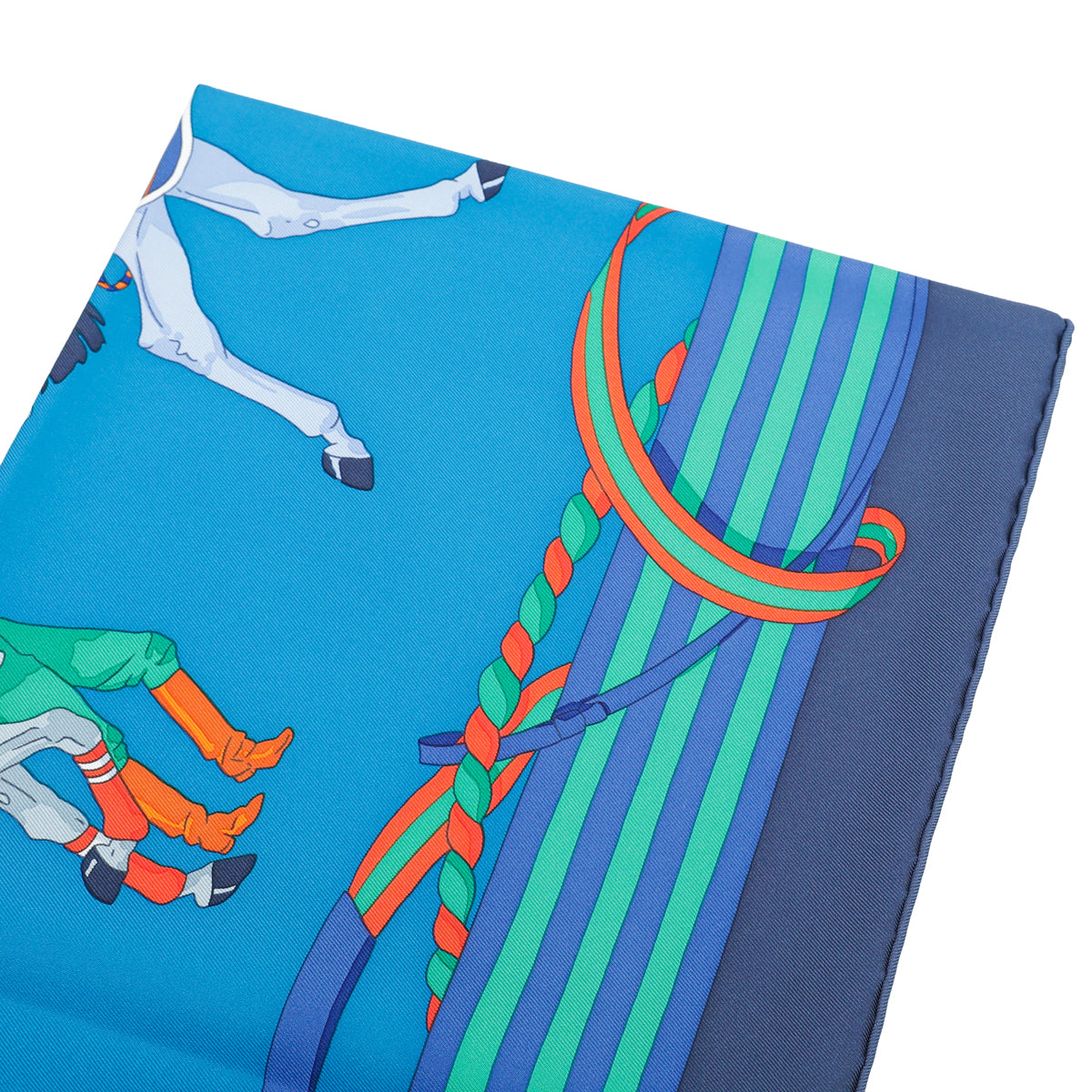 Hermes Blue Multicolor Ronds De Marche By Hubert Scarf-Hermes-THE CLOSET