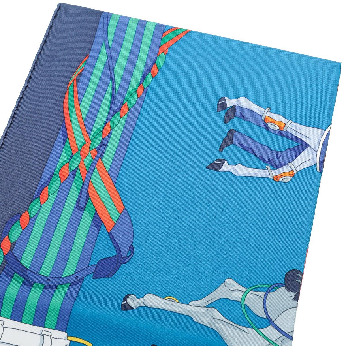 Hermes Blue Multicolor Ronds De Marche By Hubert Scarf-Hermes-THE CLOSET