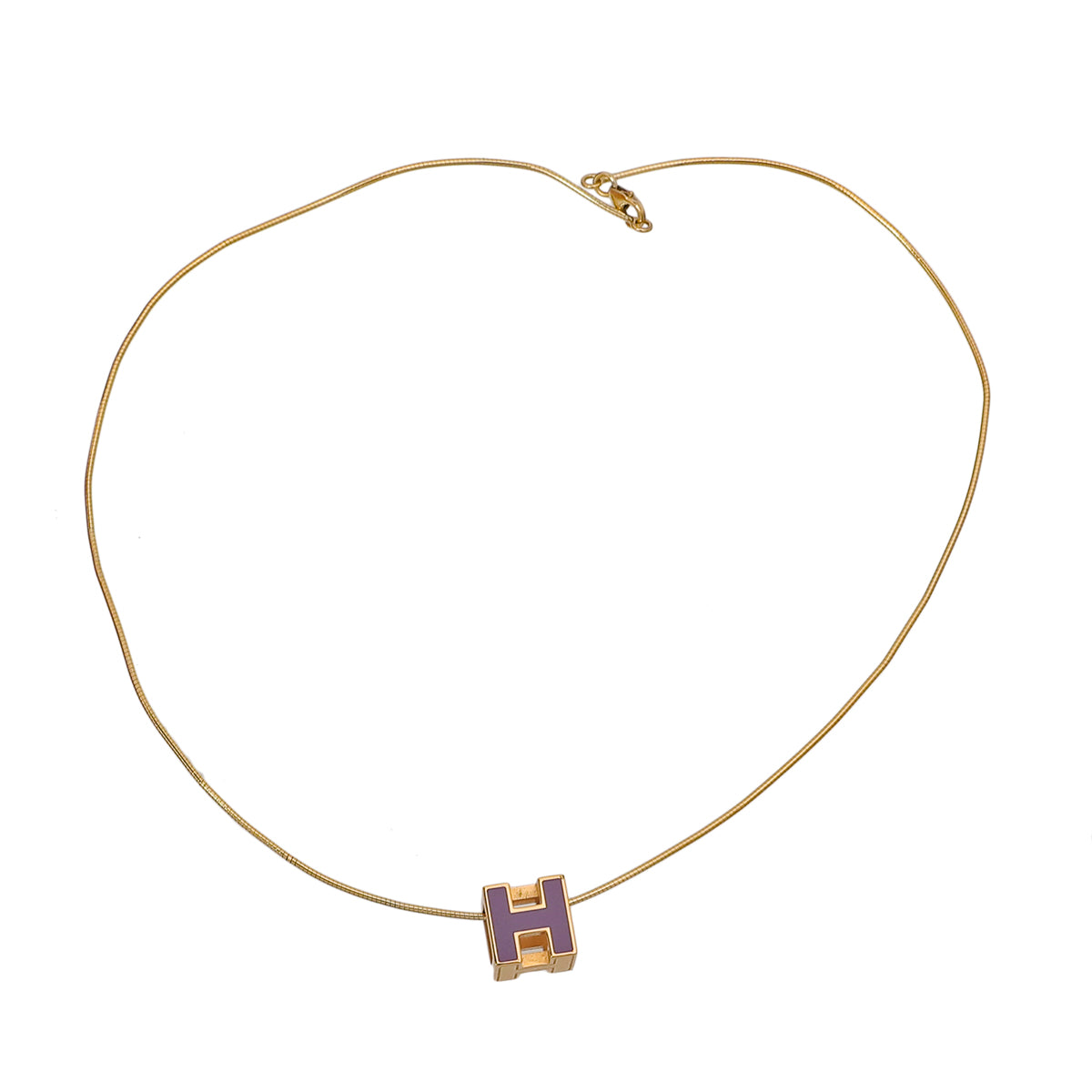 Hermes Ultraviolet Cage D'H Pendant Necklace-Hermes-THE CLOSET
