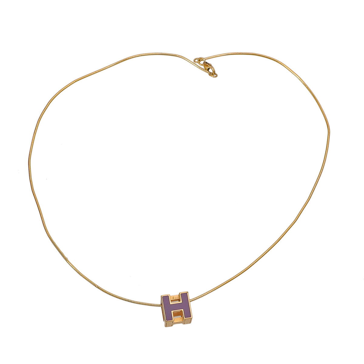 Hermes Ultraviolet Cage D'H Pendant Necklace