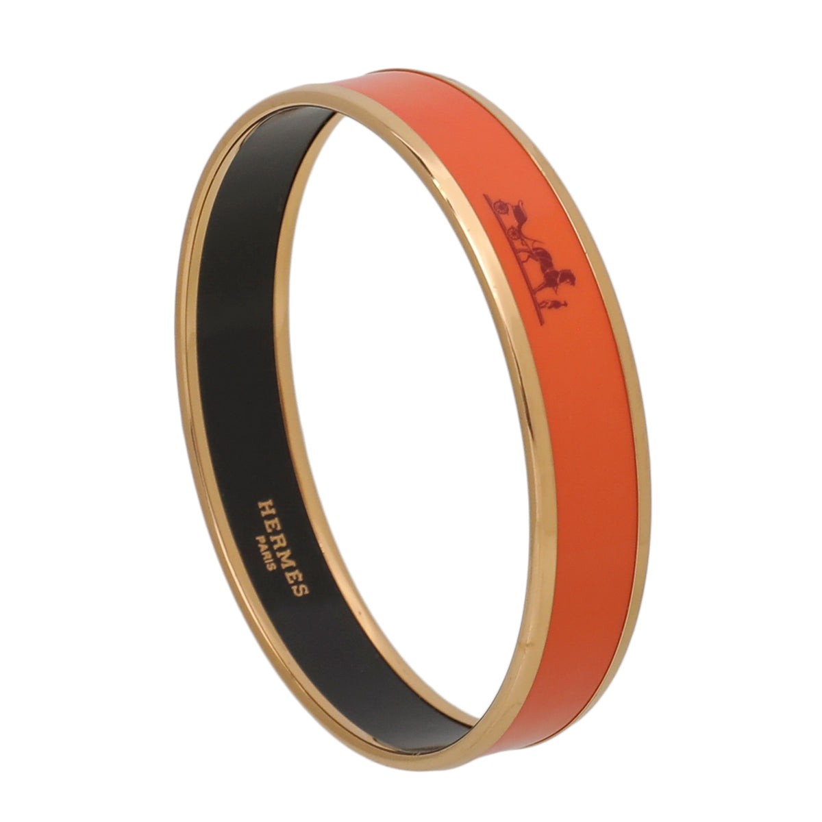 Hermes Orange Caleche Bracelet-Hermes-THE CLOSET