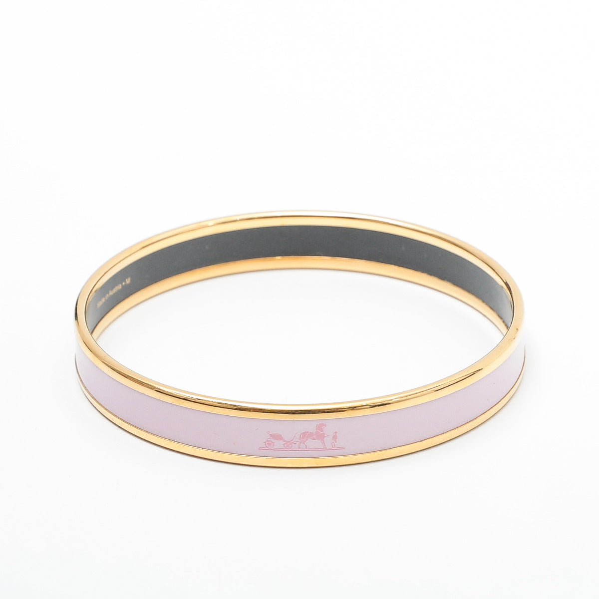 Hermes Pink Enamel Caleche Bangle-Hermes-THE CLOSET