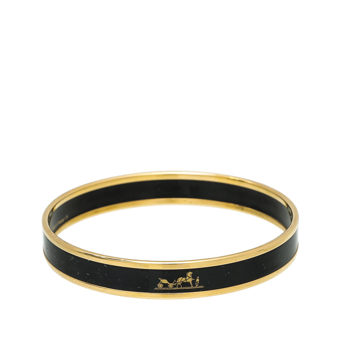 Hermes Black Caleche Bracelet-Hermes-THE CLOSET