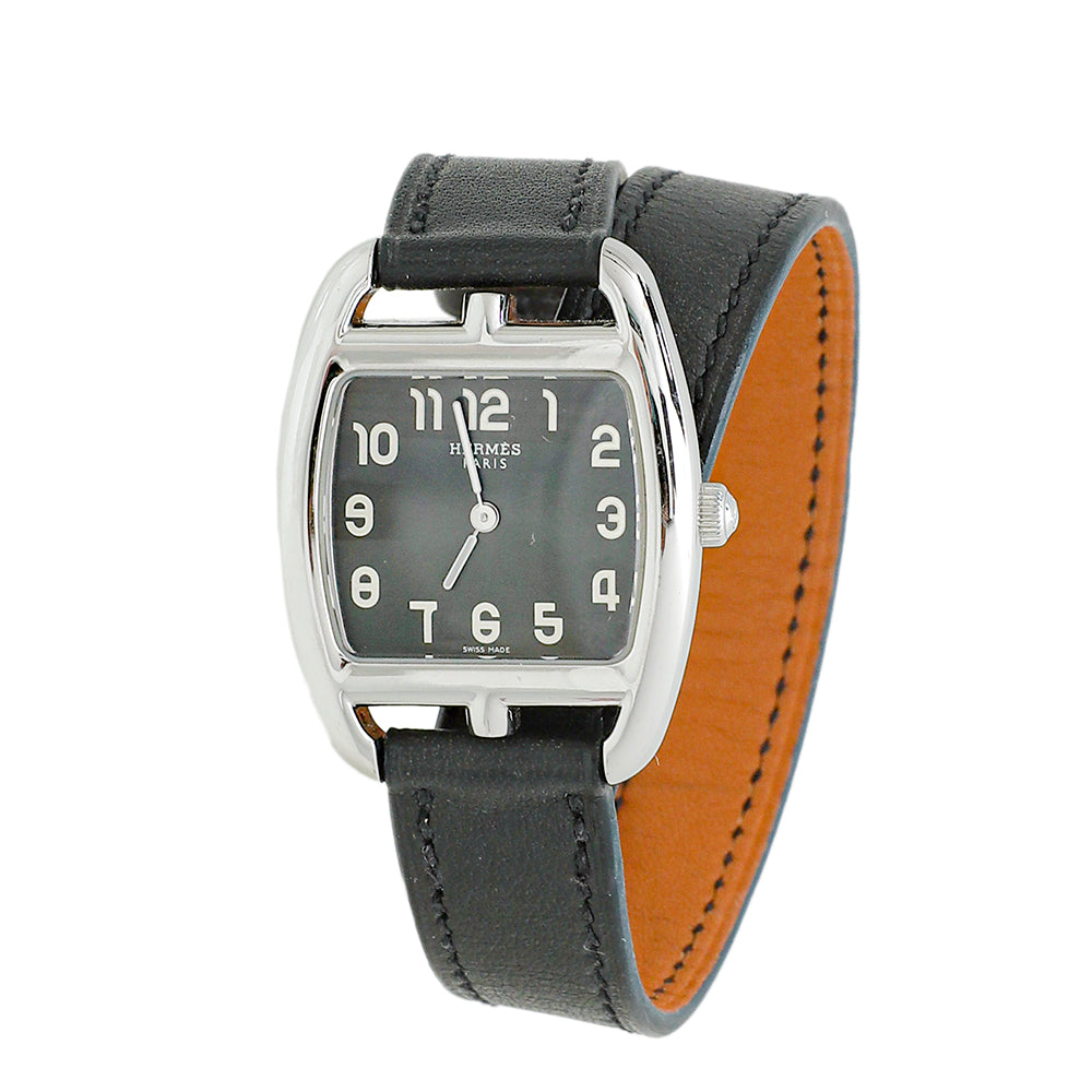 Hermes Black Cape Cod Double Strap Watch – THE CLOSET