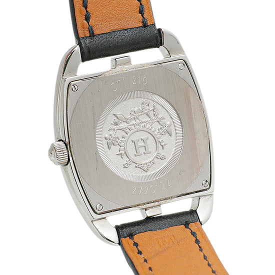 Hermes Black Cape Cod Double Strap Watch