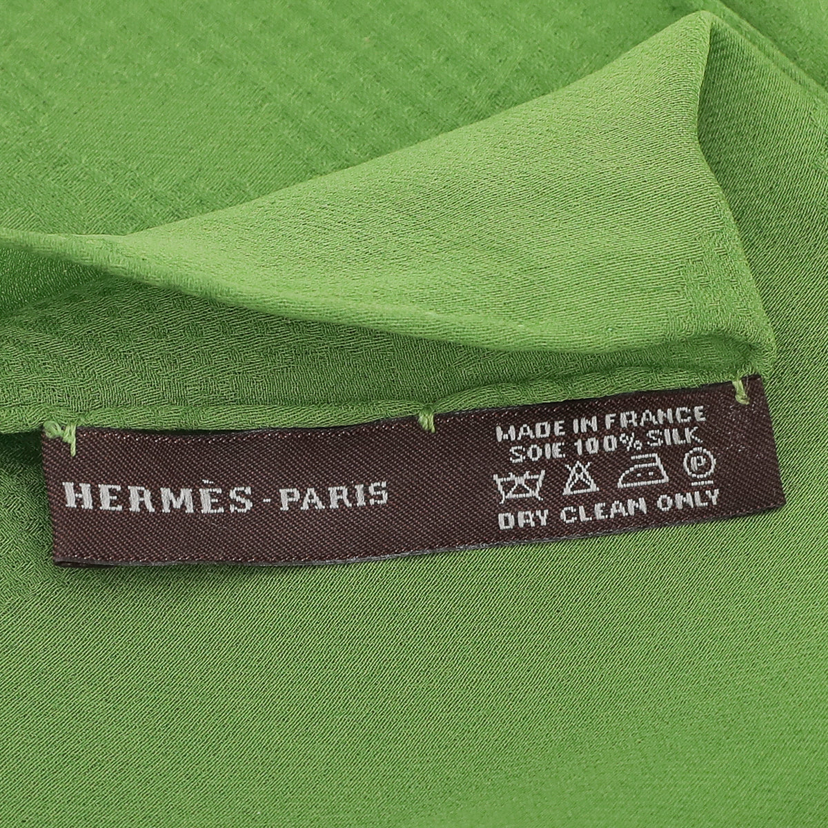 Hermes Green Cashmere Silk New Libris Stole Scarf