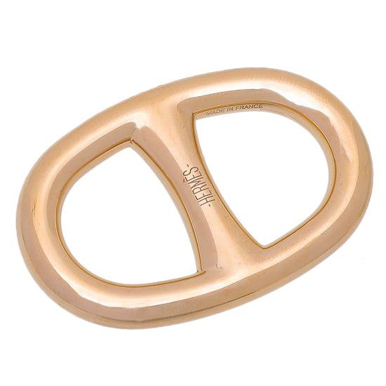 Hermes Gold Chaine D'ancre Scarf Ring