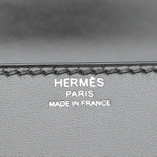 Hermes Noir Cinhetic Veau Tadelakt Box Bag