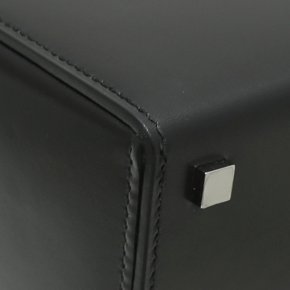 Hermes Noir Cinhetic Veau Tadelakt Box Bag-Hermes-THE CLOSET
