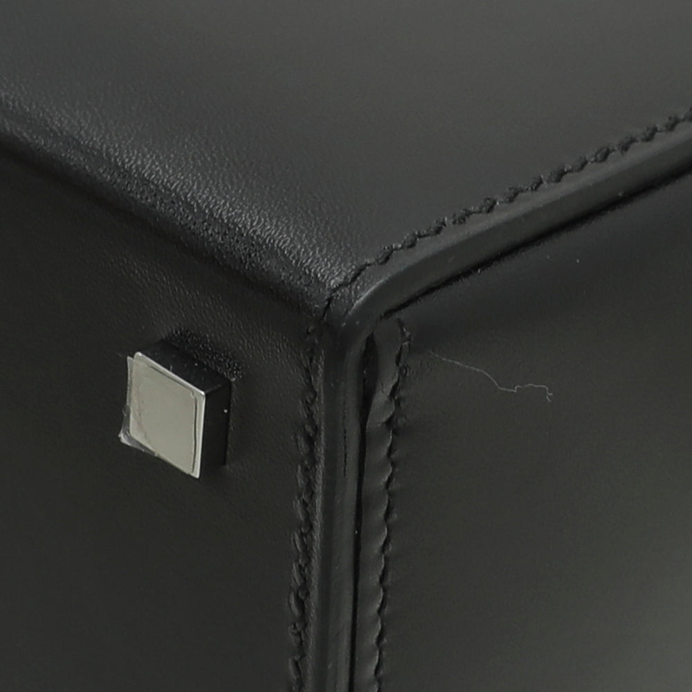 Hermes Noir Cinhetic Veau Tadelakt Box Bag-Hermes-THE CLOSET