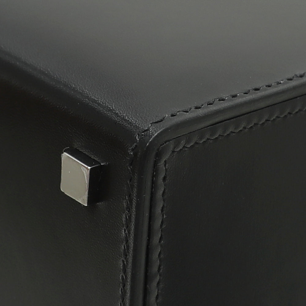 Hermes Noir Cinhetic Veau Tadelakt Box Bag-Hermes-THE CLOSET
