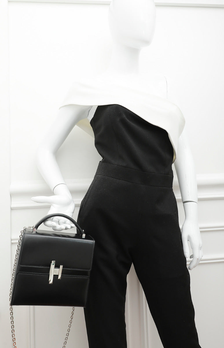 Hermes Noir Cinhetic Veau Tadelakt Box Bag-Hermes-THE CLOSET