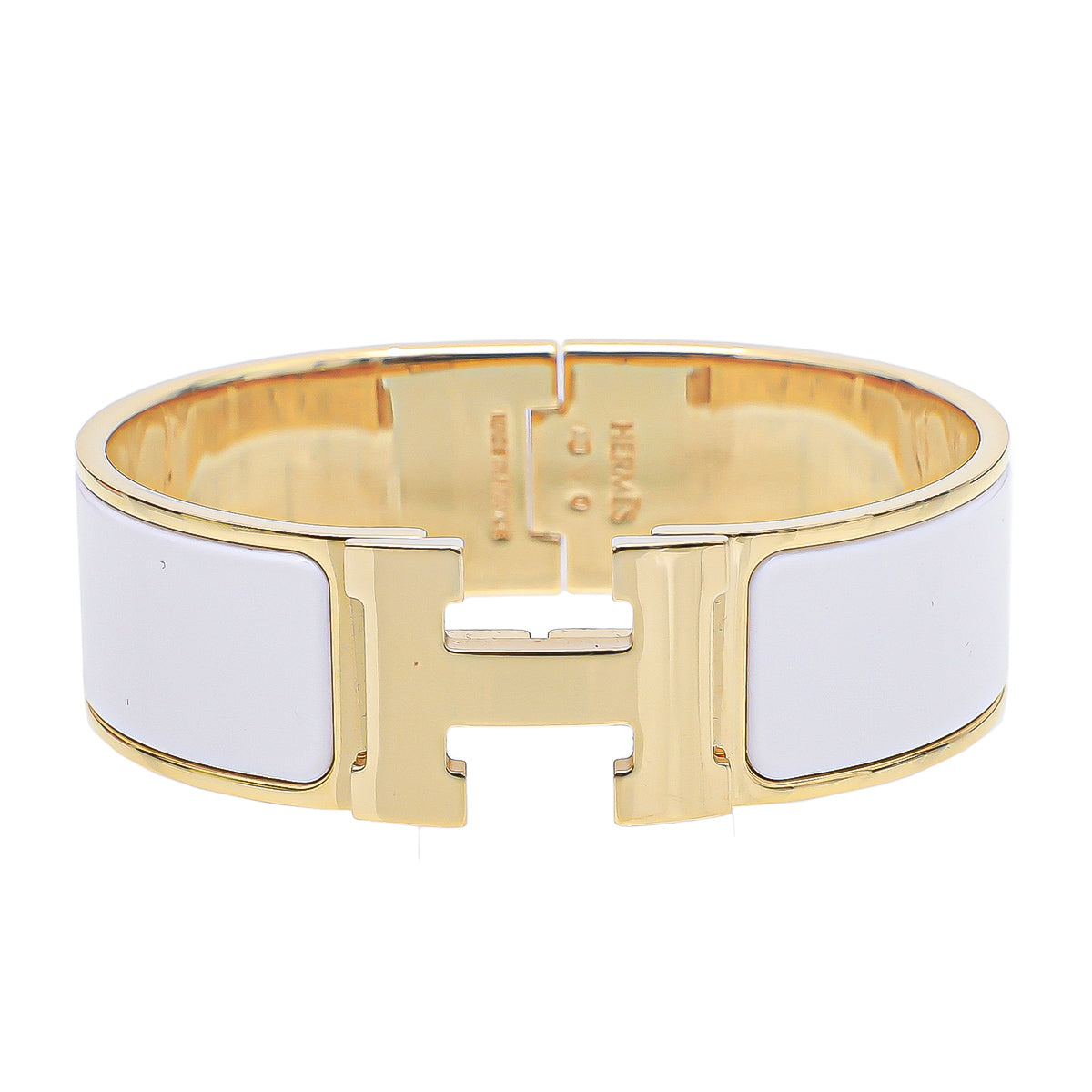 Hermes White Clic Clac H GM-Hermes-THE CLOSET