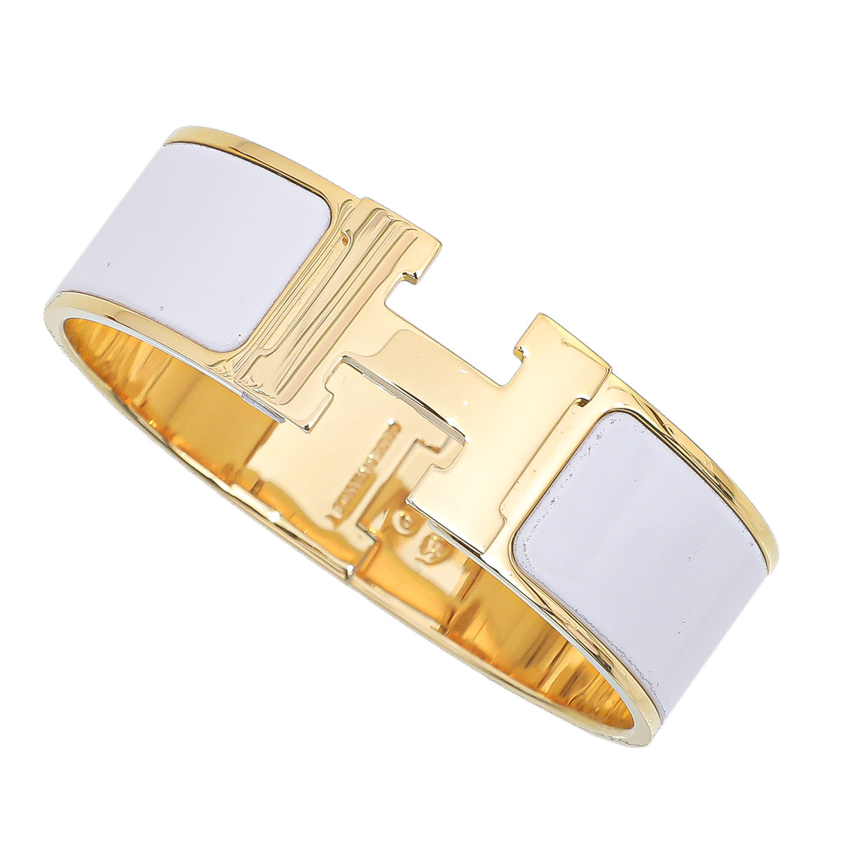 Hermes White Clic Clac H GM-Hermes-THE CLOSET