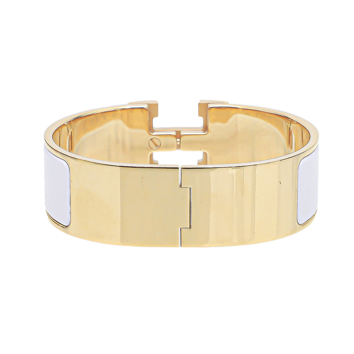 Hermes White Clic Clac H GM-Hermes-THE CLOSET