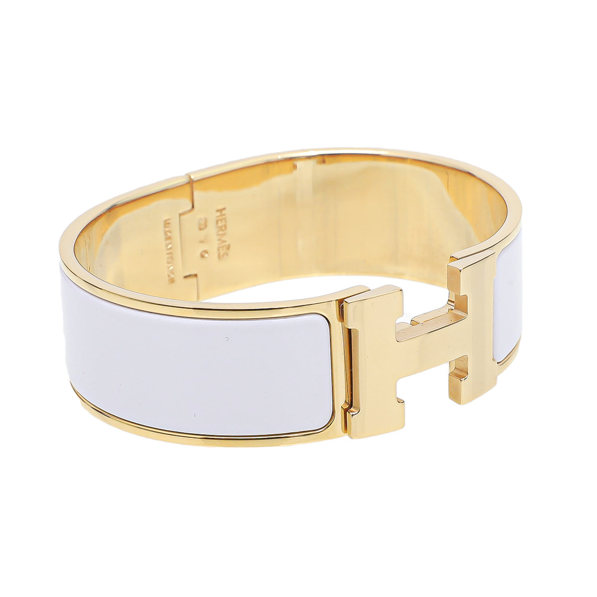 Hermes White Clic Clac H GM-Hermes-THE CLOSET