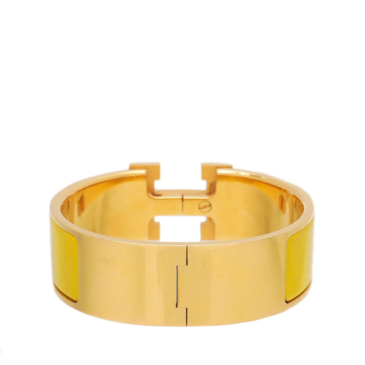 Hermes Yellow Clic Clac H Bracelet-Hermes-THE CLOSET