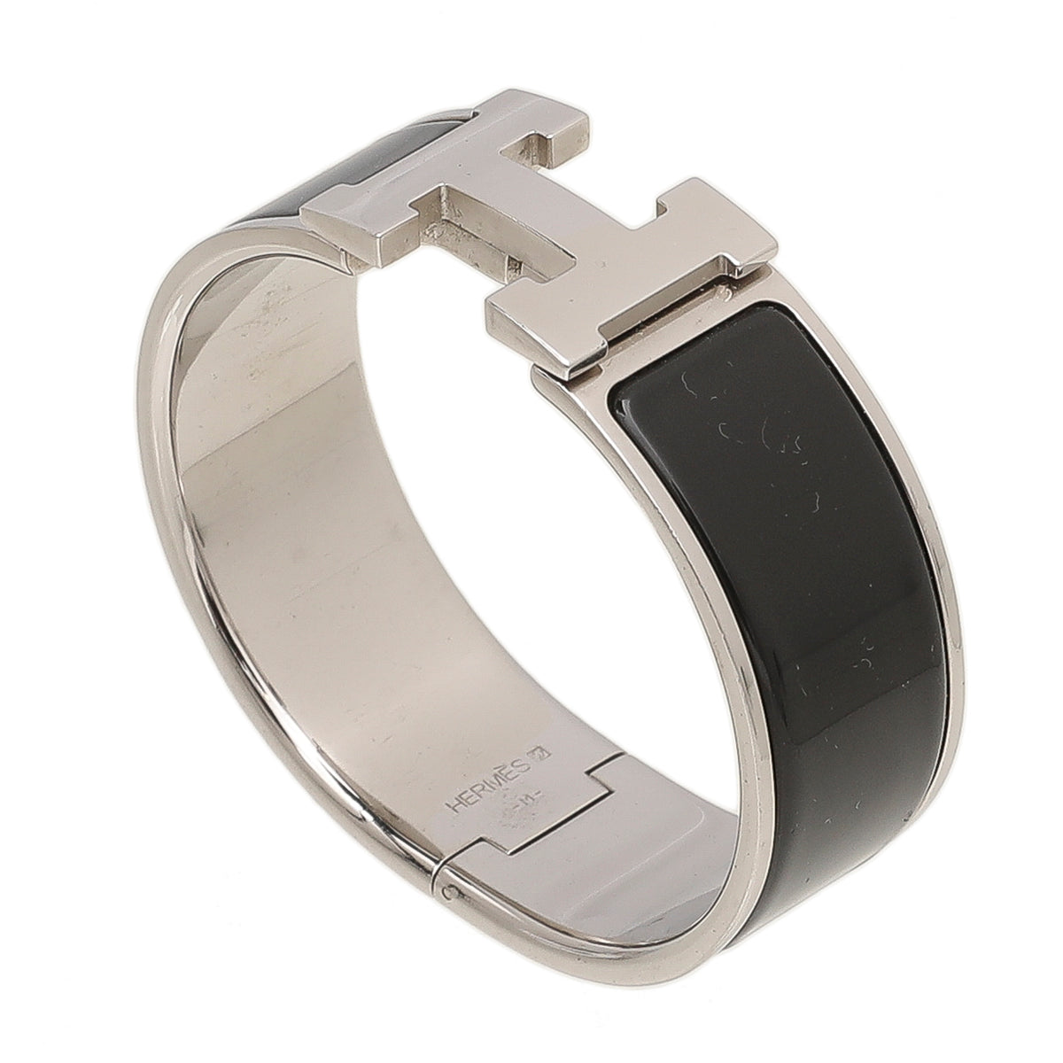 Hermes Black Clic Clac H Bracelet-Hermes-THE CLOSET