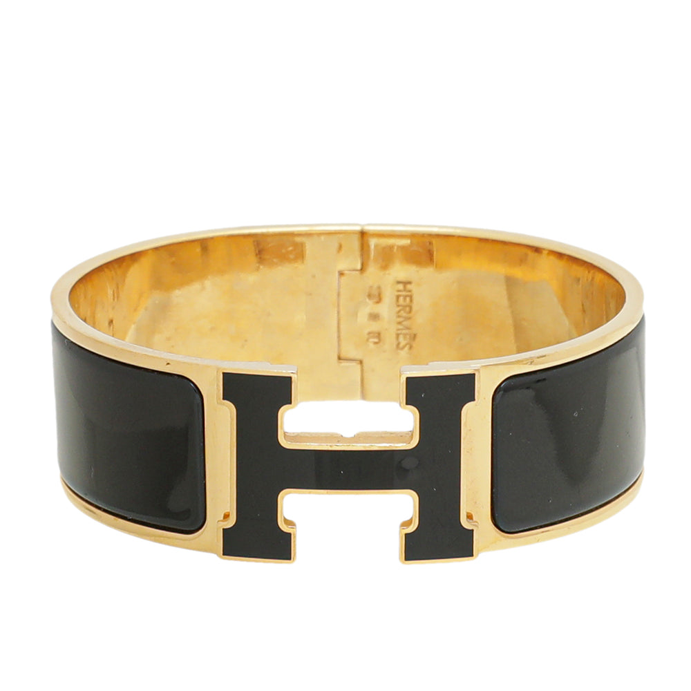 Hermes Black Clic Clac H Bracelet-Hermes-THE CLOSET