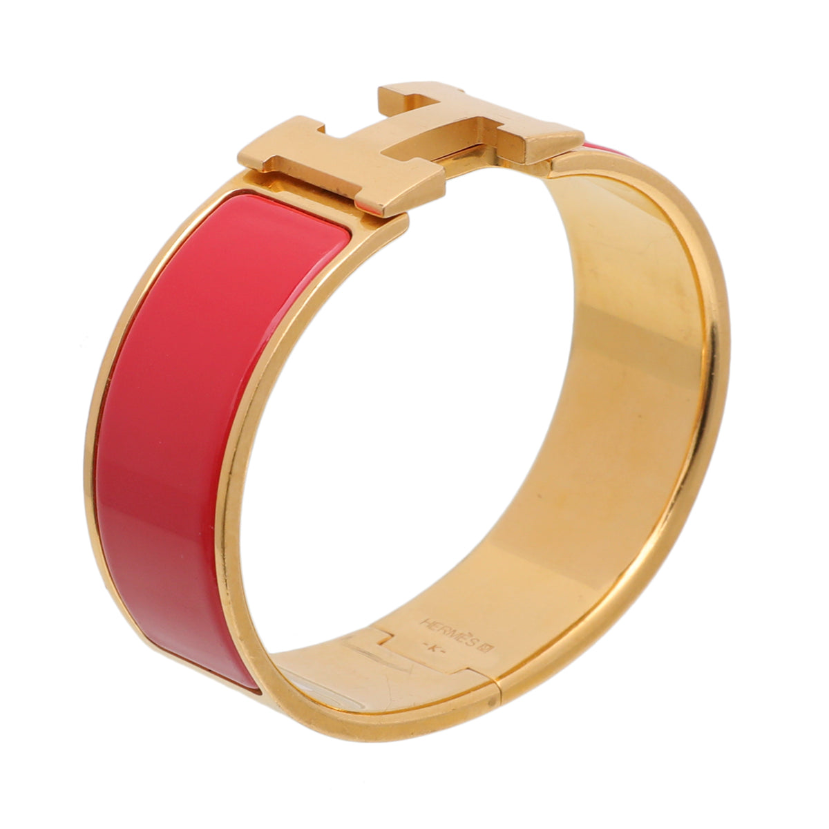Hermes Rouge Bandana Clic Clac H Bracelet Medium-Hermes-THE CLOSET