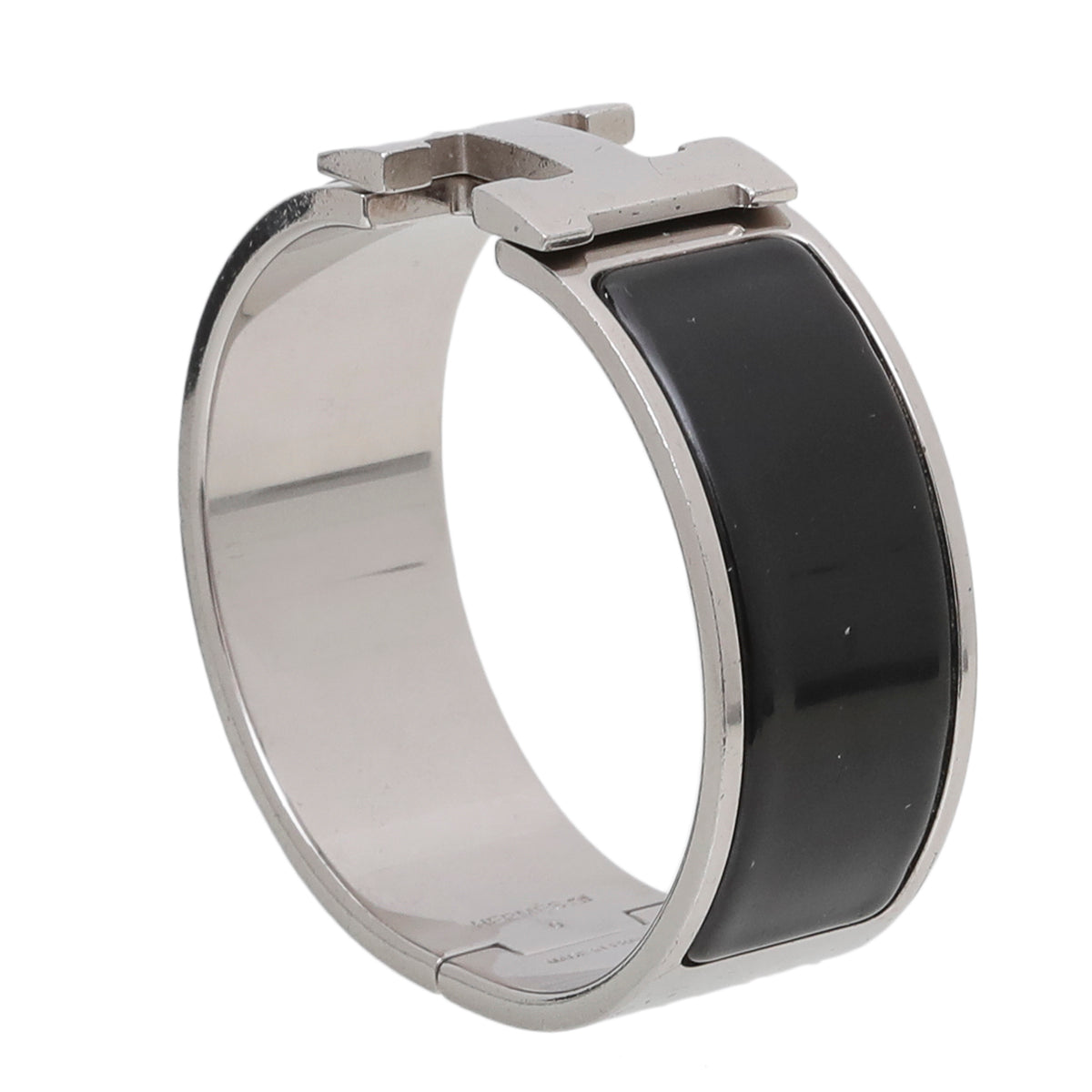 Hermes Noir Clic Clac H Bracelet-Hermes-THE CLOSET
