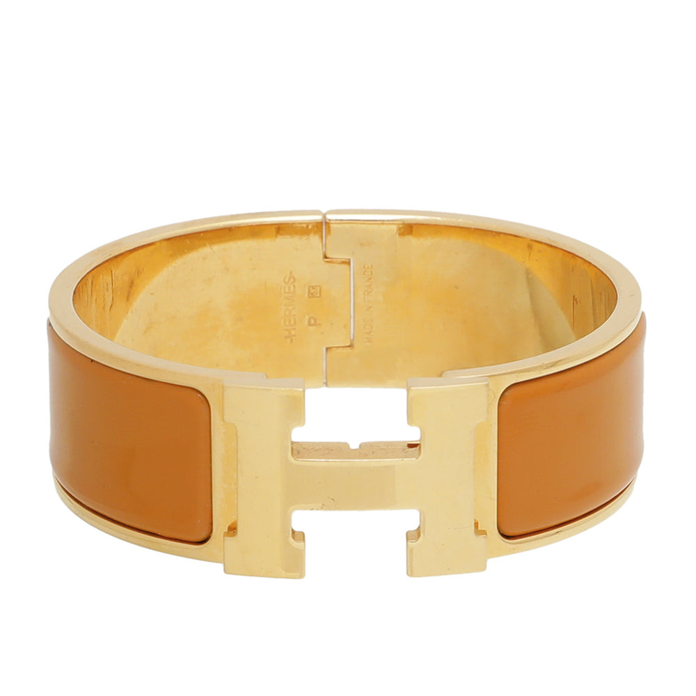Hermes Mustard Clic Clac H Bracelet