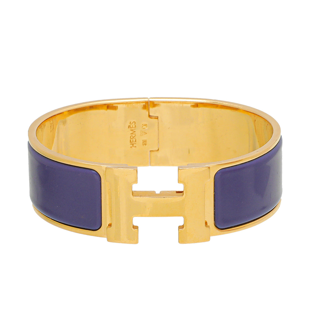 Hermes Purple Clic Clac H GM Bracelet