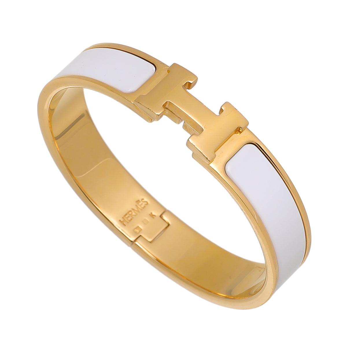 Hermes Blanc Clic H Bracelet-Hermes-THE CLOSET