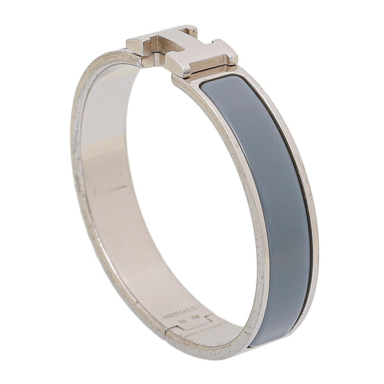 Hermes Gray Clic H Bracelet 17cm