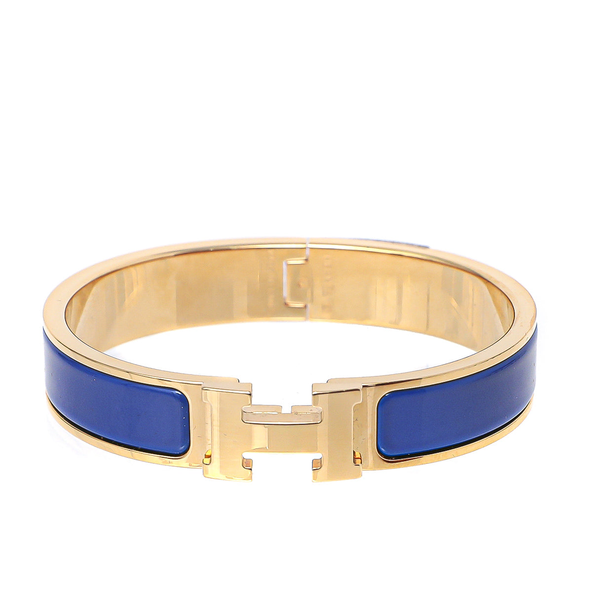 Hermes Indigo Blue Clic H Bangle Narrow Bracelet-Hermes-THE CLOSET