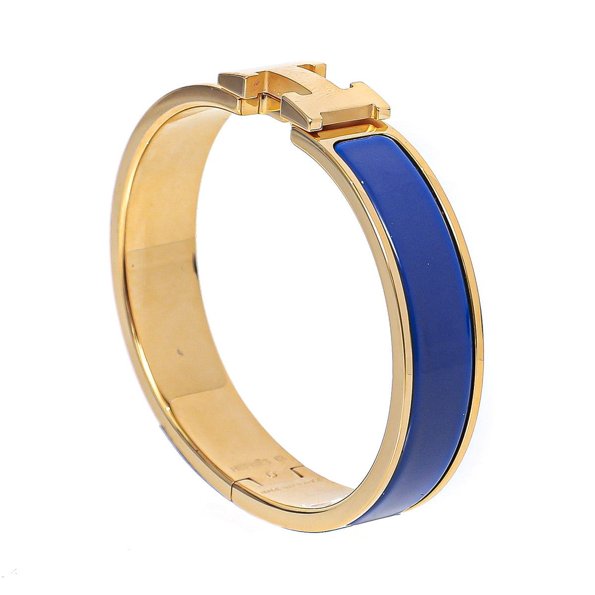 Hermes Indigo Blue Clic H Bangle Narrow Bracelet-Hermes-THE CLOSET