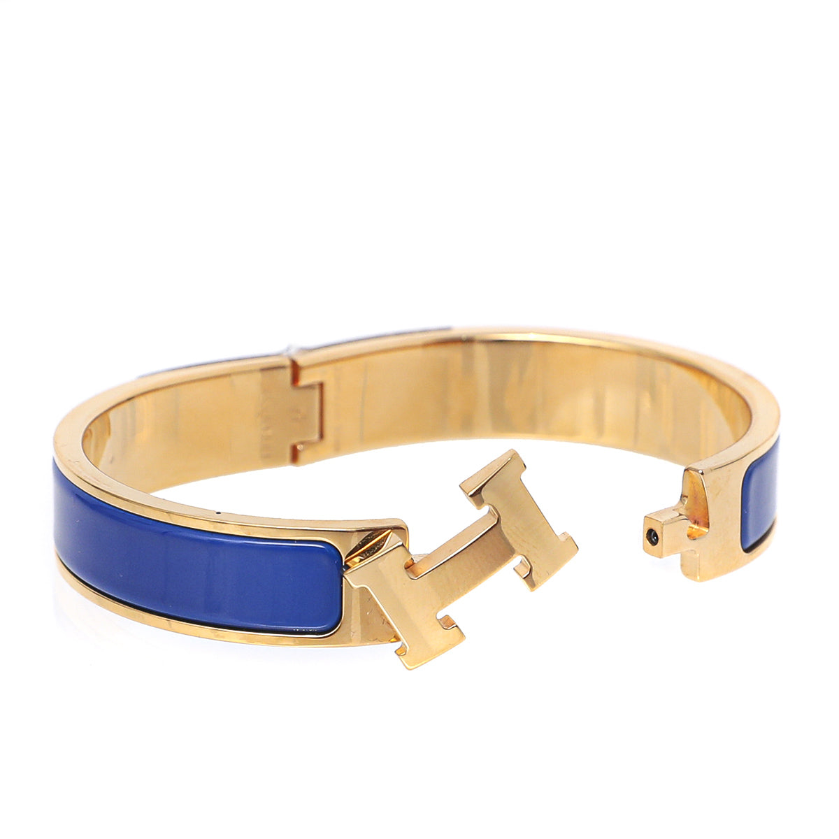 Hermes Indigo Blue Clic H Bangle Narrow Bracelet-Hermes-THE CLOSET