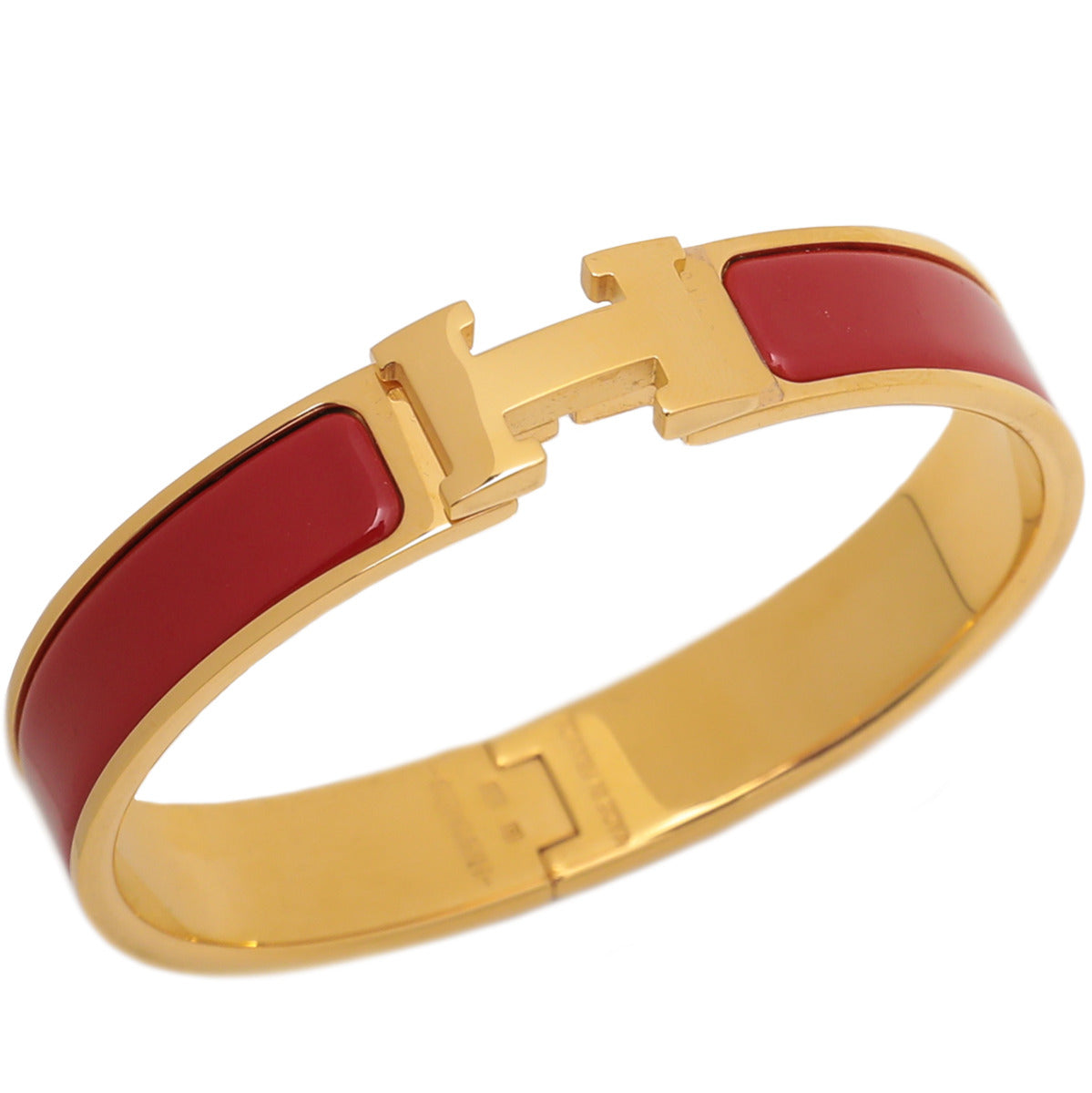 Hermes Red Clic H Bracelet-Hermes-THE CLOSET