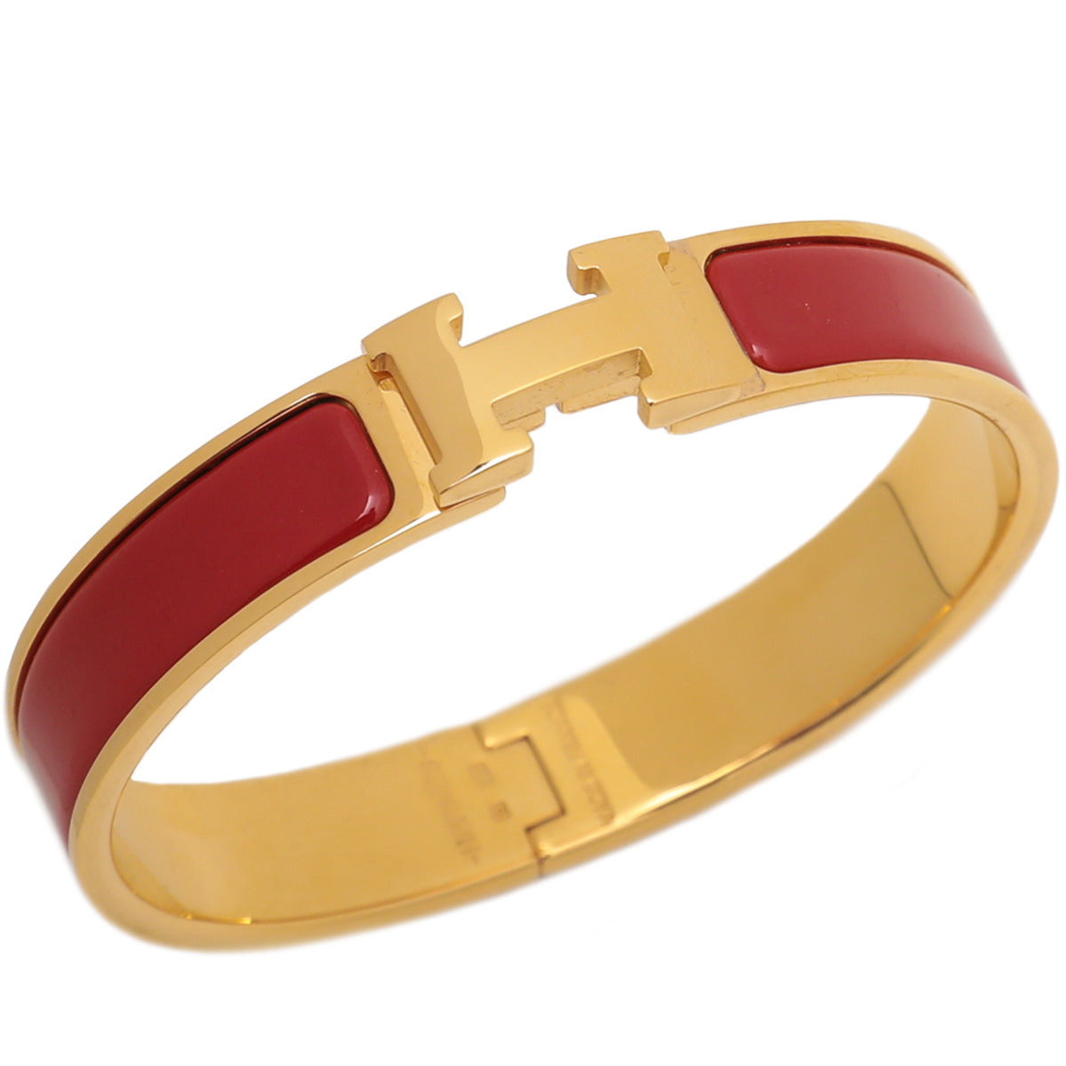 Hermes Red Clic H Bracelet