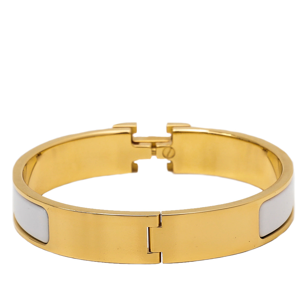 Hermes White Clic H Bracelet-Hermes-THE CLOSET