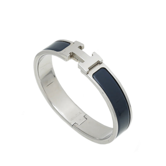 Hermes Blue Clic H Bracelet
