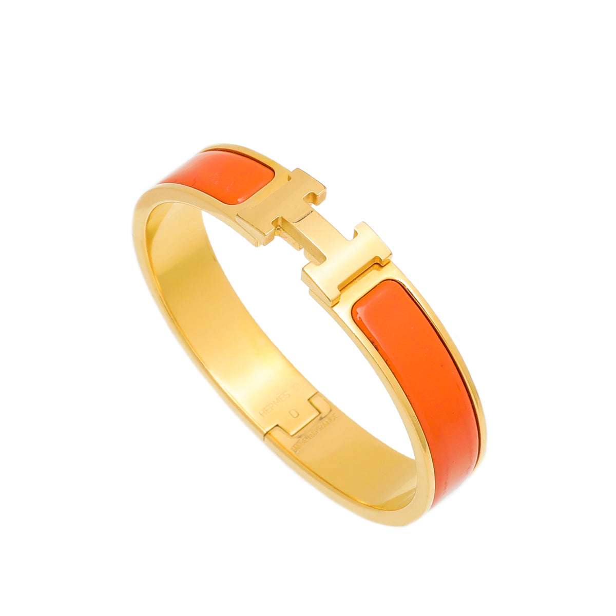 Hermes Orange Clic H Bracelet-Hermes-THE CLOSET