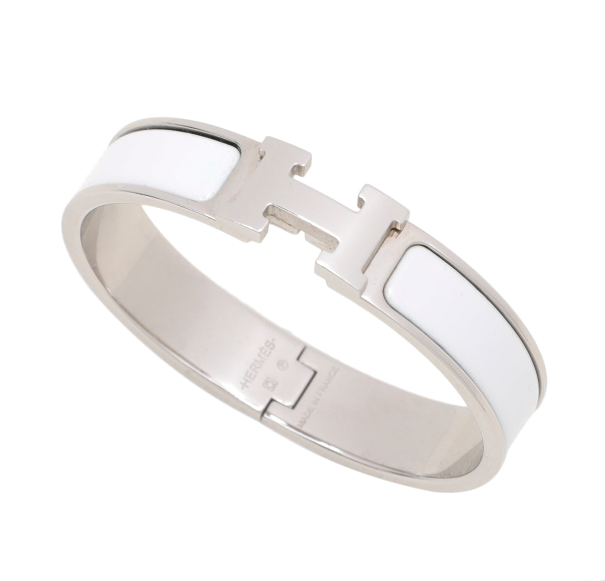 Hermes Blanc Clic H Bracelet-Hermes-THE CLOSET