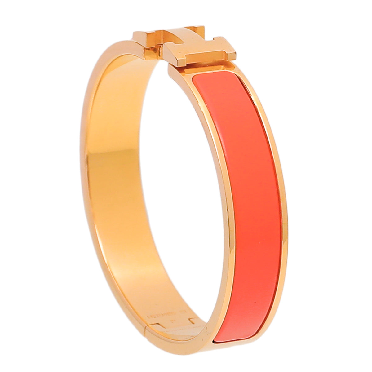 Hermes Orange Clic H Clac Bracelet-Hermes-THE CLOSET